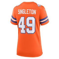 Alex Singleton Denver Broncos Women's Alternate Game Jersey - Orange Jerseys