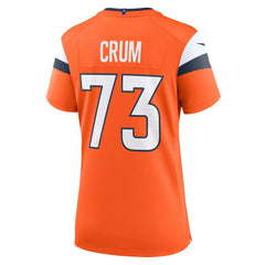 Frank Crum Denver Broncos Women's Team Game Jersey - Orange Jerseys