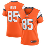 Lucas Krull Denver Broncos Women's Team Game Jersey - Orange Jerseys