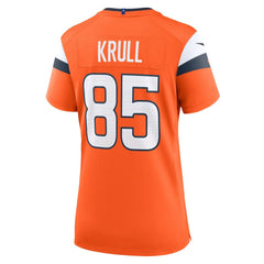 Lucas Krull Denver Broncos Women's Team Game Jersey - Orange Jerseys