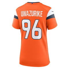 Eyioma Uwazurike Denver Broncos Women's Team Game Jersey - Orange Jerseys