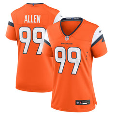 Zach Allen Denver Broncos Women's Team Game Jersey - Orange Jerseys