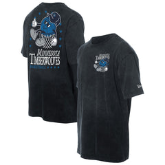 Minnesota Timberwolves Old School Sport Enzyme Wash Oversized T-Shirt Black - New Era