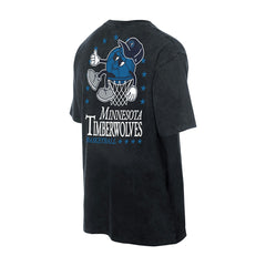 Minnesota Timberwolves Old School Sport Enzyme Wash Oversized T-Shirt Black - New Era