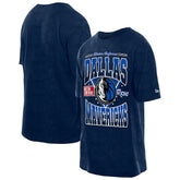 Dallas Mavericks Boxy Old School Sport Vintage Wash T-Shirt Navy - New Era