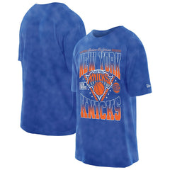 New York Knicks Old School Sport Vintage Wash T-Shirt Blue - New Era