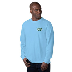 New York Jets Margaritaville Hail Mary Long Sleeve T-Shirt - Blue T-shirts