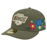 Los Angeles Kings New Era Tonal Florals 59FIFTY Fitted Hat - Olive | US 202223634