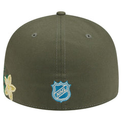 New York Rangers New Era Tonal Florals 59FIFTY Fitted Hat - Olive | US 202223635