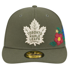 Toronto Maple Leafs New Era Tonal Florals 59FIFTY Fitted Hat - Olive | US 202223637