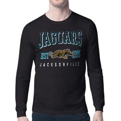 Jacksonville Jaguars Starter Retro Team Logo Long Sleeve T-Shirt - Black T-shirts