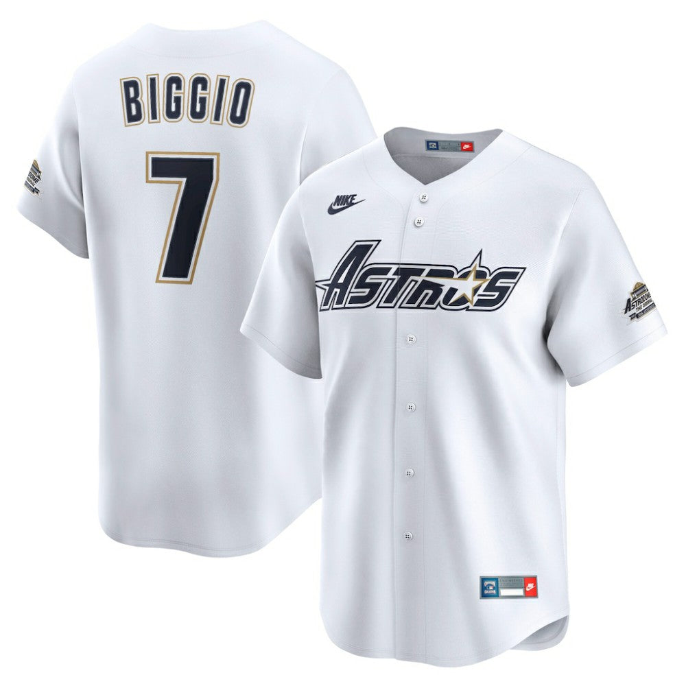 Craig Biggio Houston Astros Nike Throwback Cooperstown Collection Limited Jersey - White Jerseys