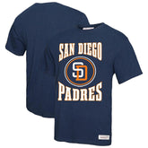 San Diego Padres Mitchell & Ness Arched Logo Slub T-Shirt - Navy T-shirts