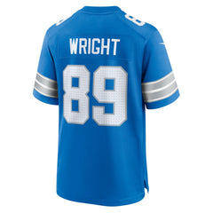 Brock Wright Detroit Lions Team Game Jersey - Blue Jerseys