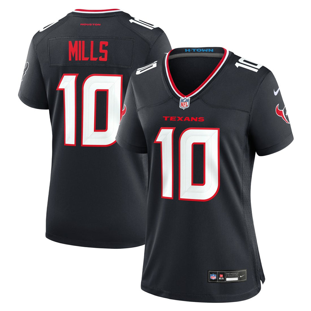 Davis Mills Houston Texans Women's Team Game Jersey - Navy Jerseys