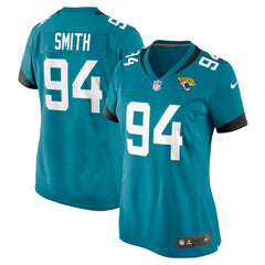 Maason Smith Jacksonville Jaguars Women's Game Jersey - Teal Jerseys