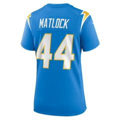 Scott Matlock Los Angeles Chargers Women's Game Jersey - Powder Blue Jerseys