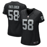 Jackson Powers-Johnson Las Vegas Raiders Women's Game Jersey - Black Jerseys