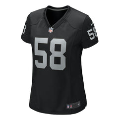 Jackson Powers-Johnson Las Vegas Raiders Women's Game Jersey - Black Jerseys