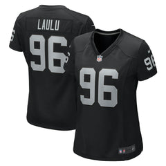 Jonah Laulu Las Vegas Raiders Women's Game Jersey - Black Jerseys