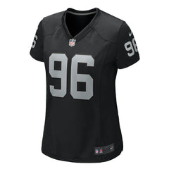 Jonah Laulu Las Vegas Raiders Women's Game Jersey - Black Jerseys