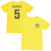 Kevin Álvarez Club America 1863FC Vintage Player Name & Number Tri-blend T-Shirt Yellow