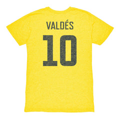 Diego Valdés Club America 1863FC Vintage Player Name & Number Tri-blend T-Shirt Yellow