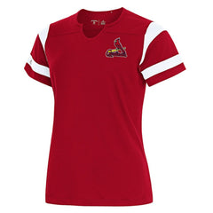 St. Louis Cardinals Antigua Women's Encounter Notch Neck Top - Red Tops
