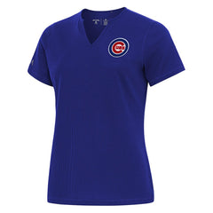 Chicago Cubs Antigua Women's Notch Neck T-Shirt - Royal T-shirts