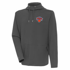 New York Knicks Antigua Pure Honeycomb Pullover Hoodie Pewter outlet