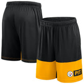 Pittsburgh Steelers Big & Tall Best of the Best Performance Shorts - Black/Gold Shorts