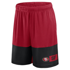 San Francisco 49ers Big & Tall Best of the Best Performance Shorts - Scarlet/Black Shorts