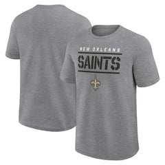 New Orleans Saints Big & Tall Top Notch T-Shirt - Heather Gray T-shirts