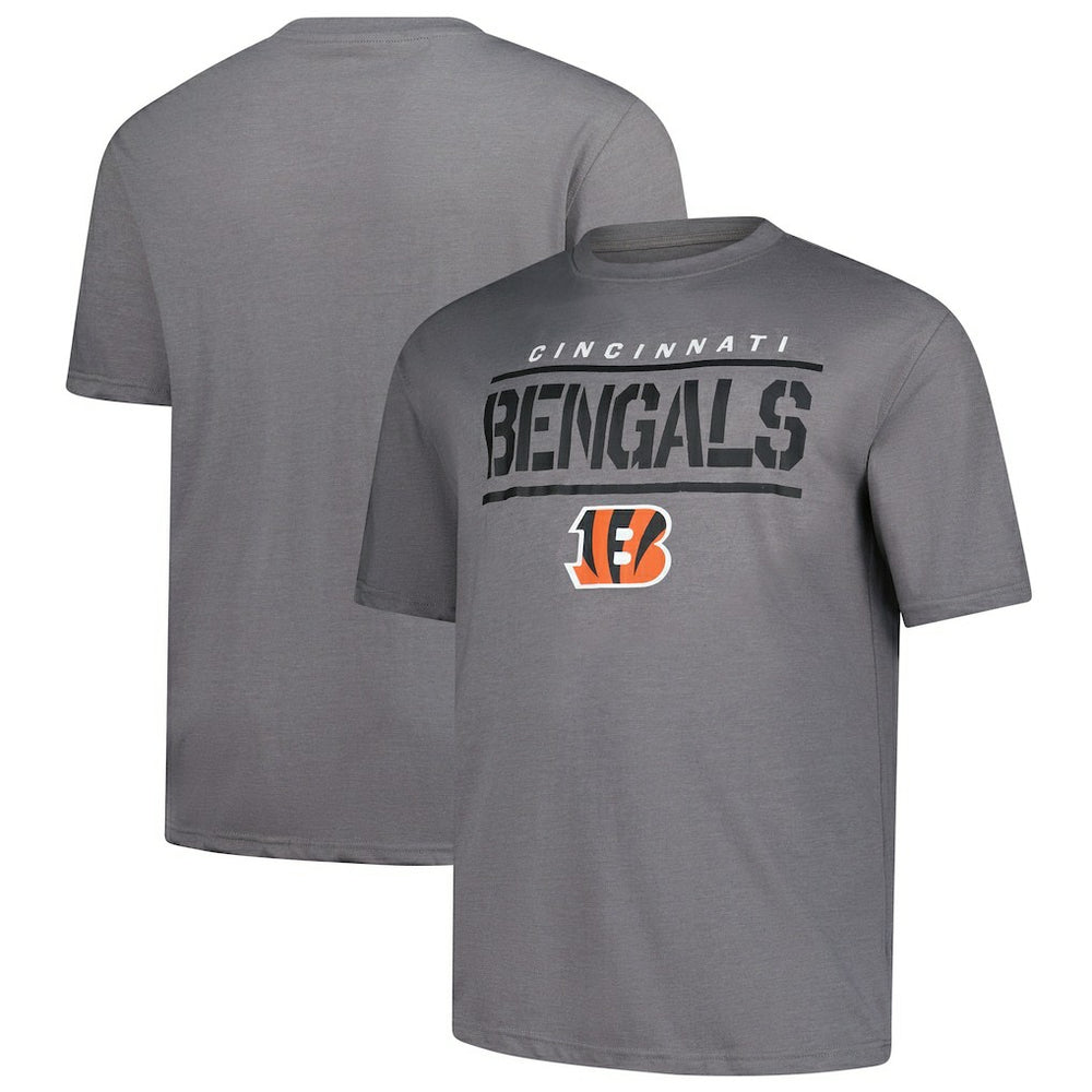 Cincinnati Bengals Big & Tall Top Notch T-Shirt - Heather Gray T-shirts
