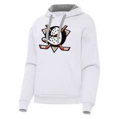 Anaheim Ducks Antigua Women's Victory Pullover Hoodie - White | US 202233415