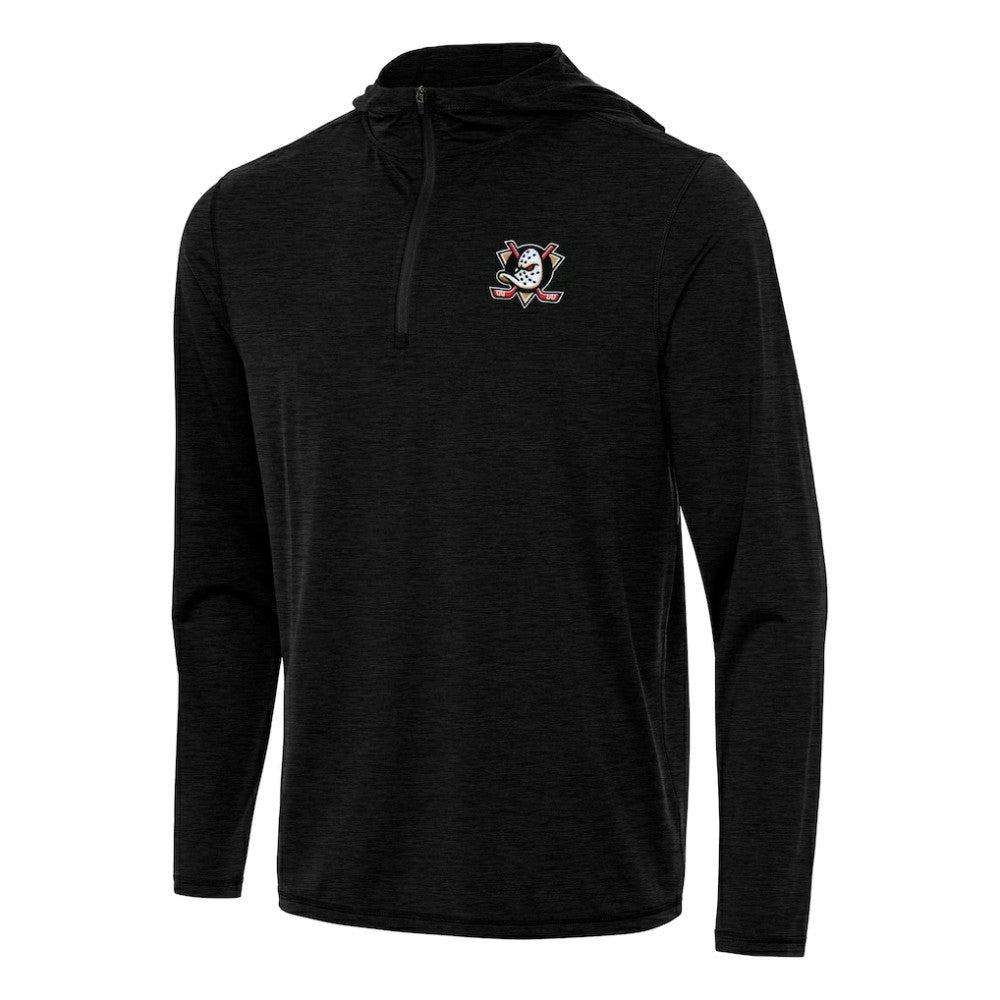 Anaheim Ducks Antigua Tidy Quarter-Zip Hoodie - Heather Black | US 202233632