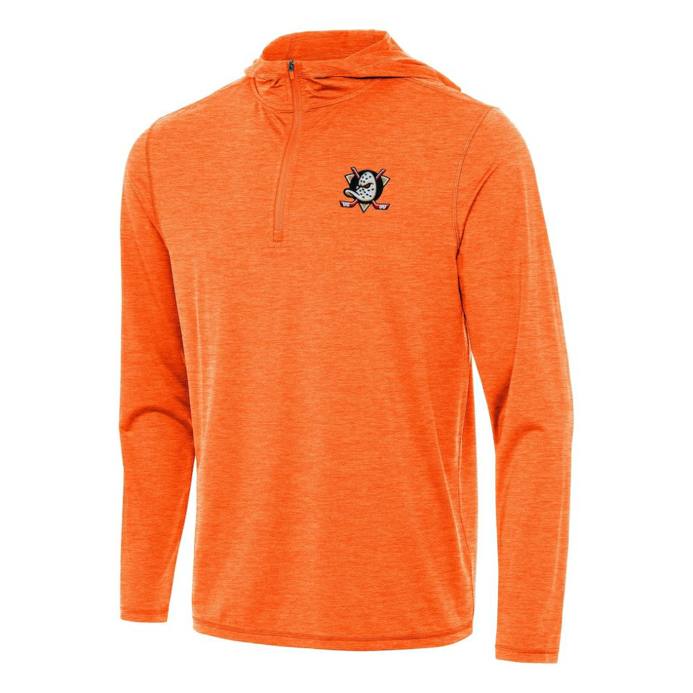 Anaheim Ducks Antigua Tidy Quarter-Zip Hoodie - Heather Orange | US 202233634