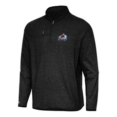Colorado Avalanche Antigua Certain Quarter-Zip Tri-Blend Sweatshirt - Heather Black | US 202233921