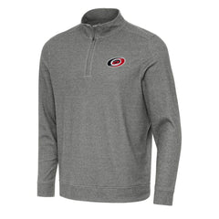 Carolina Hurricanes Antigua Subtle Quarter-Zip Sweatshirt - Heather Black | US 202233940