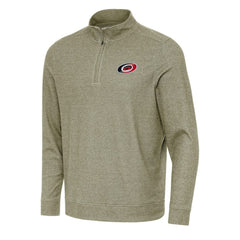 Carolina Hurricanes Antigua Subtle Quarter-Zip Sweatshirt - Olive | US 202233941