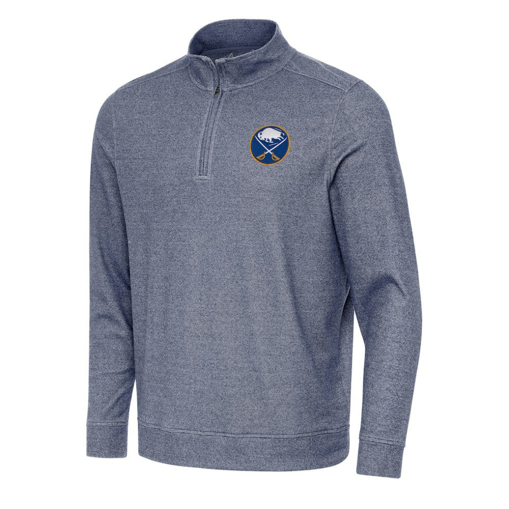 Buffalo Sabres Antigua Subtle Quarter-Zip Sweatshirt - Heather Navy | US 202233954