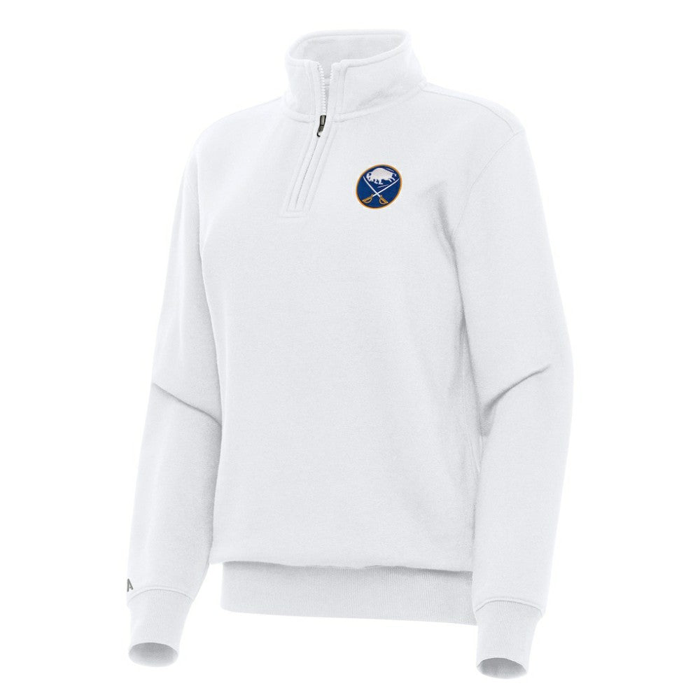 Buffalo Sabres Antigua Women's Victory Quarter-Zip Sweatshirt - White | US 202234015