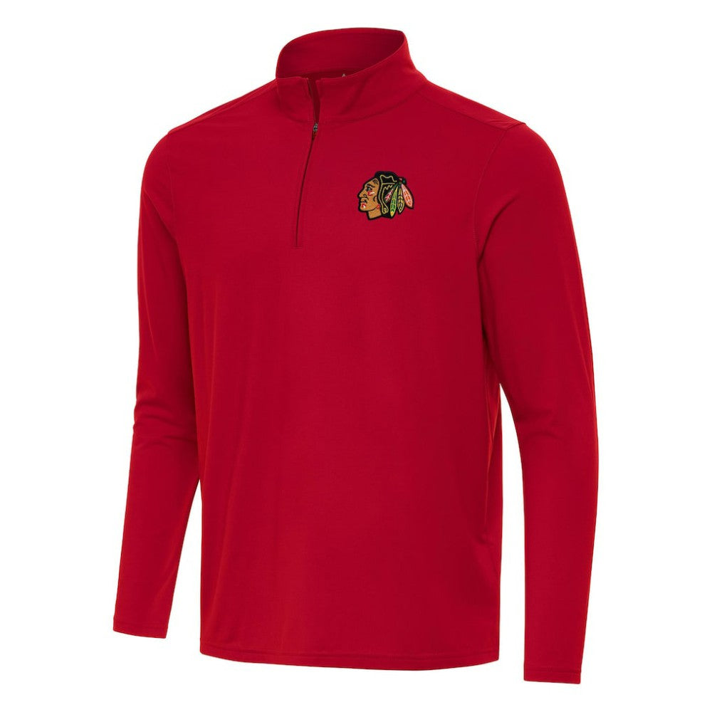 Chicago Blackhawks Antigua Intent Quarter-Zip Top - Red | US 202234360