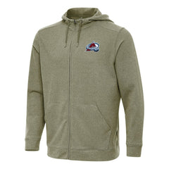 Colorado Avalanche Antigua Effortless Full-Zip Hoodie Jacket - Olive | US 202234366