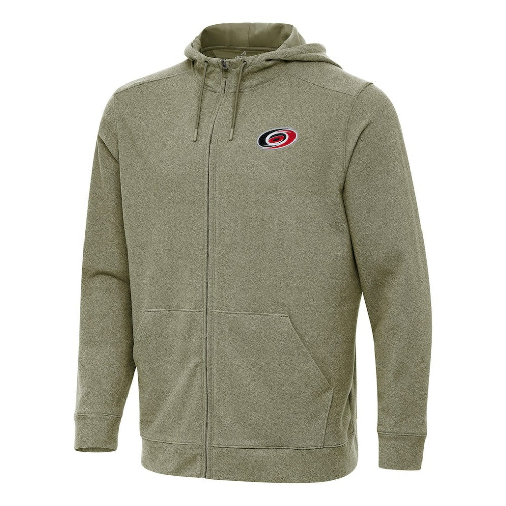 Carolina Hurricanes Antigua Effortless Full-Zip Hoodie Jacket - Olive | US 202234374