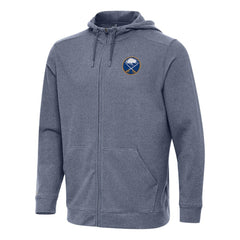 Buffalo Sabres Antigua Effortless Full-Zip Hoodie Jacket - Heather Navy | US 202234383