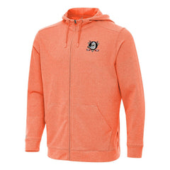 Anaheim Ducks Antigua Effortless Full-Zip Hoodie Jacket - Heather Orange | US 202234388