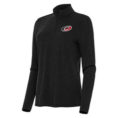 Carolina Hurricanes Antigua Women's Bright Quarter-Zip Top - Heather Black | US 202234497