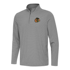 Chicago Blackhawks Antigua Twine Quarter-Zip Top - Black | US 202234660