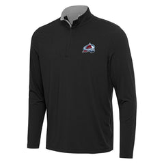 Colorado Avalanche Antigua Content Quarter-Zip Pullover Top - Black/Gray | US 202234689